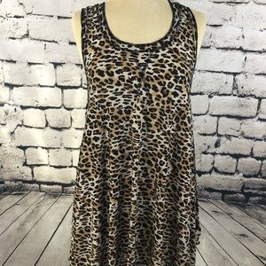 Isabella Rodriguez Leopard print oversize tank top